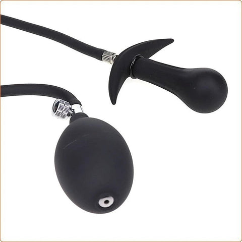 Inflatable Dildo Metal Ball Inside Butt Plug - Butt Plugs