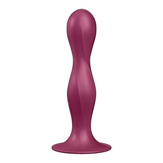 Satisfyer Double Ball-R Soft Silicone Vaginal and Anal Dildo Red - Butt Plugs