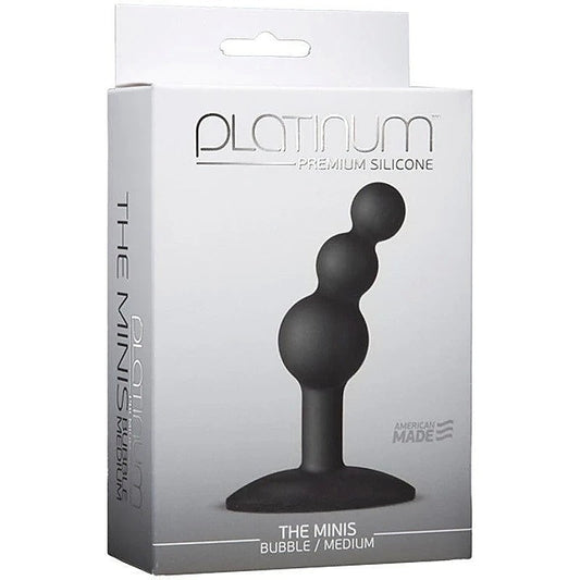 Doc Johnson Platinum The Minis Black Bubble Butt Plug - Butt Plugs