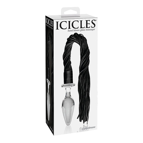 Pipedream Icicles No 49 Glass Butt Plug and Flogger