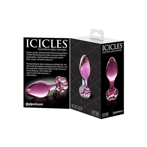 Pipedream Icicles No 48 Glass Butt Plug Massager - Prostate Toys