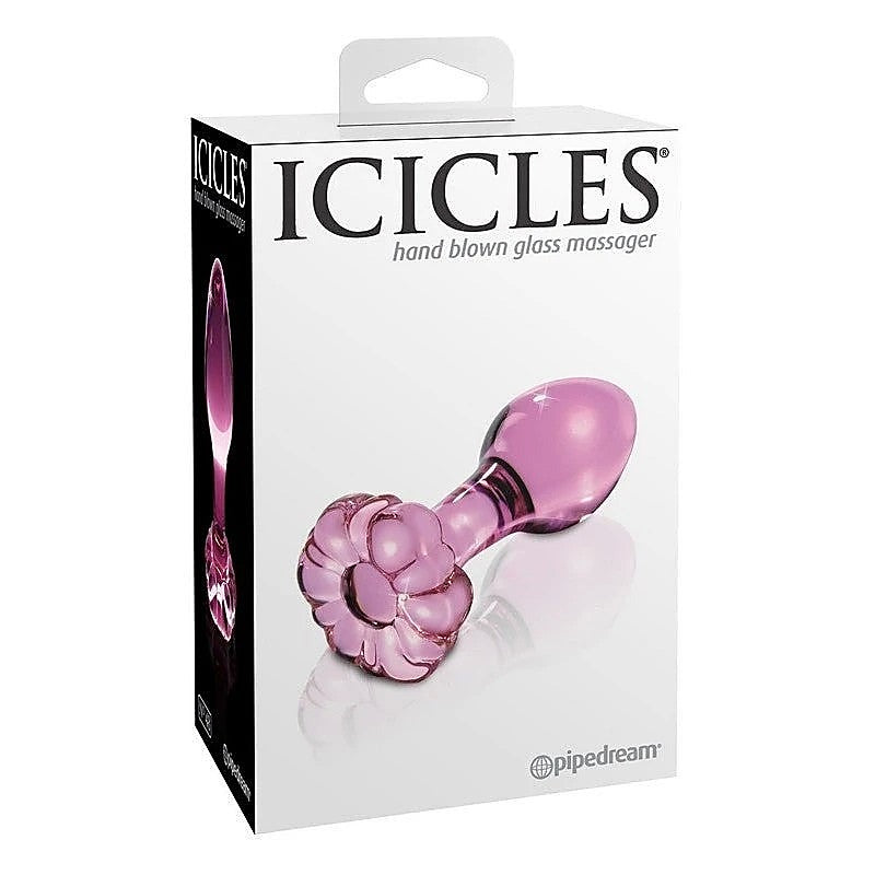 Pipedream Icicles No 48 Glass Butt Plug Massager - Prostate Toys