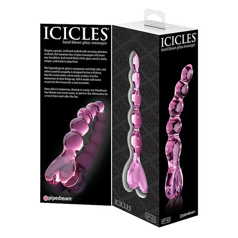 Pipedream Icicles No 43 Luxury Glass Anal Beads - Glass Sex Toys