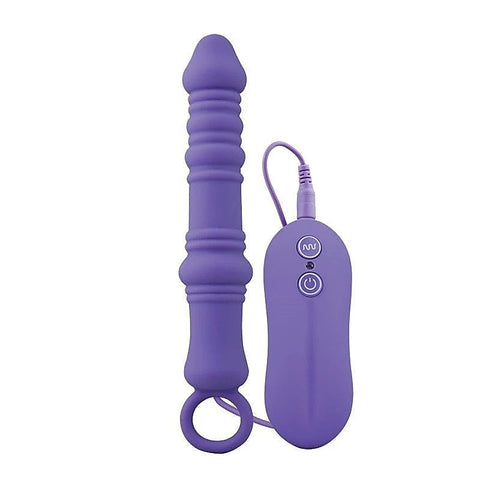 Aphrodisia Dutch Cannon Vibrating Anal Plug Black - Butt Plugs