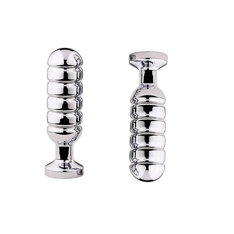 Metallic Zone Ribbed Anal Toy by NANMA Corporation - Butt Plugs