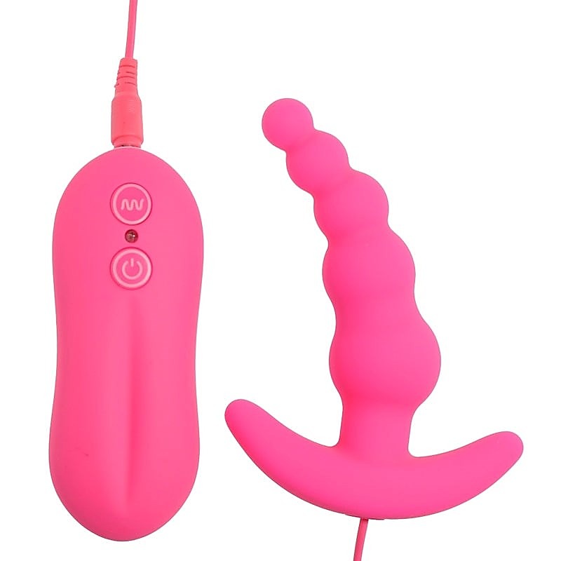 Premium Vibrating Anal Plug Beads by Aphrodisia - G-Spot Vibrators
