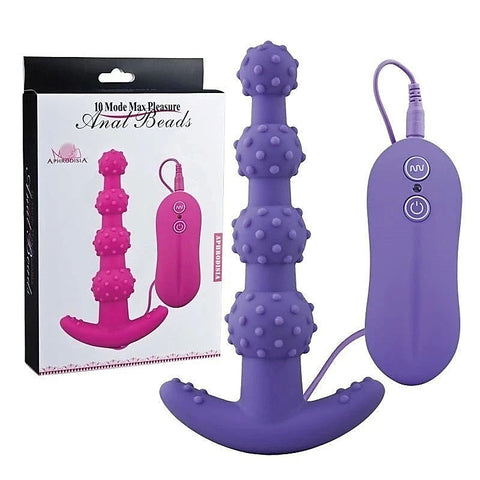 MaxPleasure Vibrating Anal Beads by Aphrodisia - Butt Plugs
