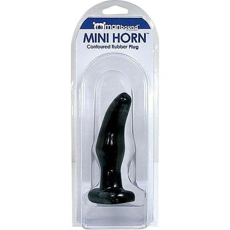 Mini Horn Contoured Rubber Plug by Sportsheets - Prostate Toys