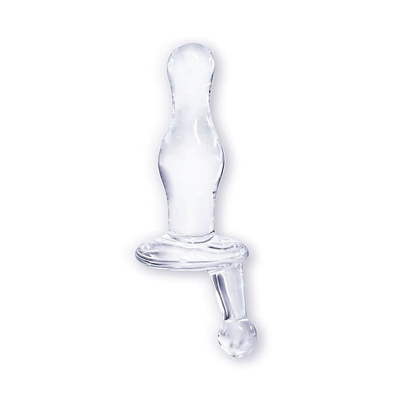 ButtMan's Viewable Glass Butt Plug Curves by Icon Brands - Glass Sex Toys