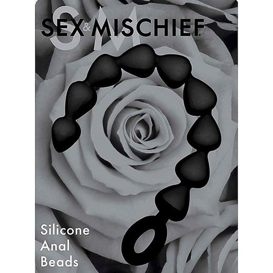 Sex & Mischief Black Silicone Anal Beads