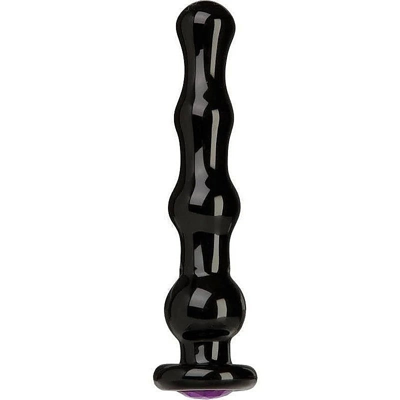 Doc Johnson Unique Black Rose Crystal Butt Plug - Anal Dildos