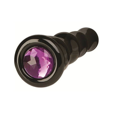Doc Johnson Unique Black Rose Crystal Butt Plug - Anal Dildos