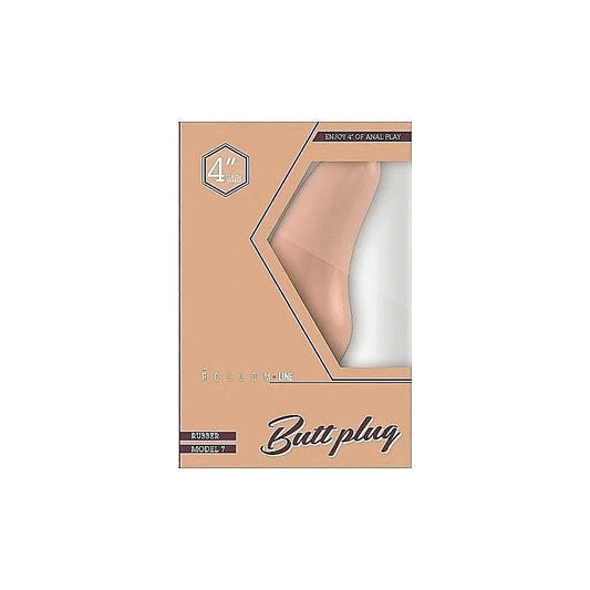 Bottom Line Rubber Butt Plug Flesh Model 7 - Butt Plugs
