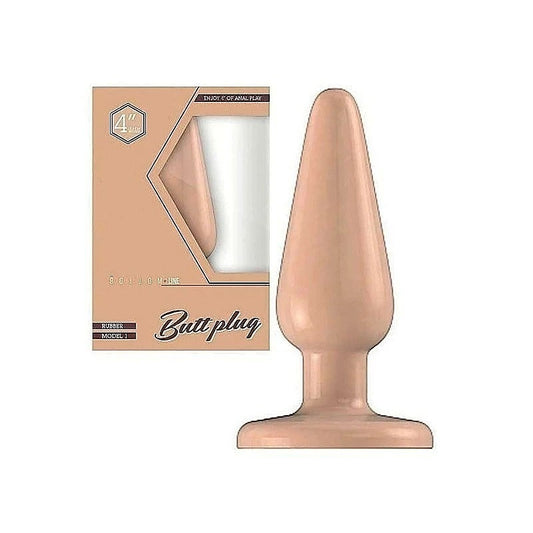 Bottom Line Rubber Butt Plug Flesh Model 1 - Butt Plugs