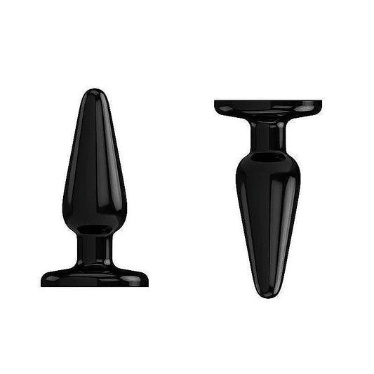 Bottom Line Rubber Butt Plug Black Model 1 Black - Butt Plugs
