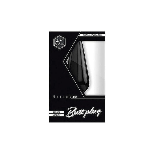 Bottom Line Rubber Butt Plug Black Model 1 Black - Butt Plugs