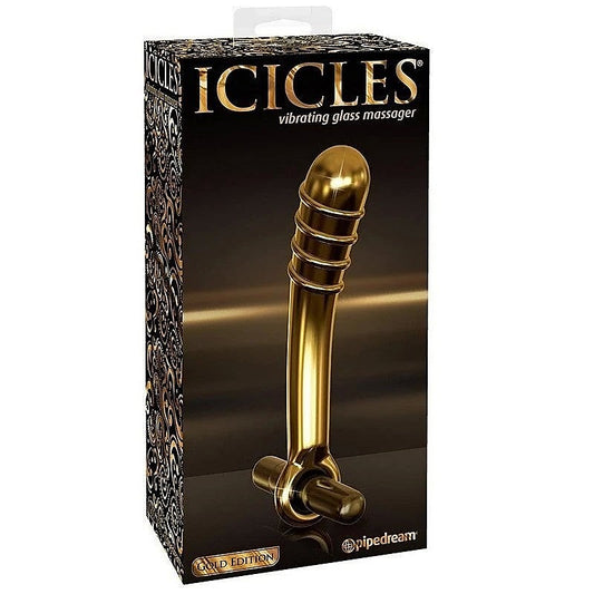 Pipedream Icicles Gold Edition G05 Vibrating Dildo - Anal Dildos
