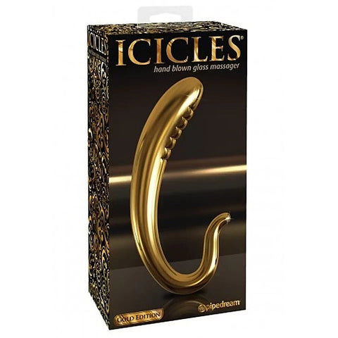 Icicles Gold Edition G03 Glass Prostate Vibrator - Glass Sex Toys