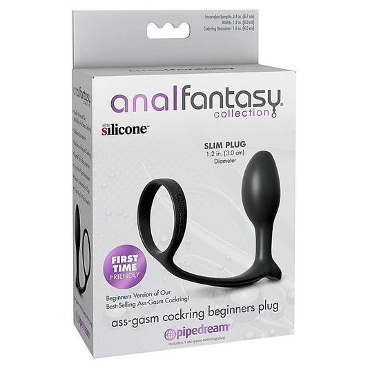 Anal Fantasy Ass Gasm Cock Ring With Advanced Butt Plug - Ball and Cock Toys