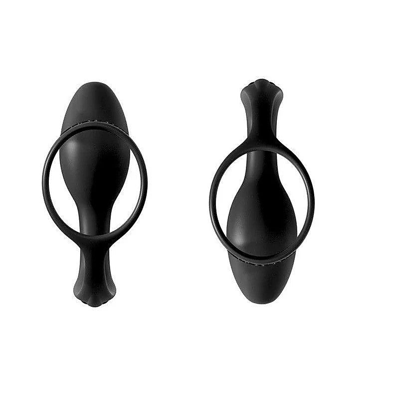 Anal Fantasy Ass Gasm Cock Ring With Beginner Anal Plug - Ball and Cock Toys