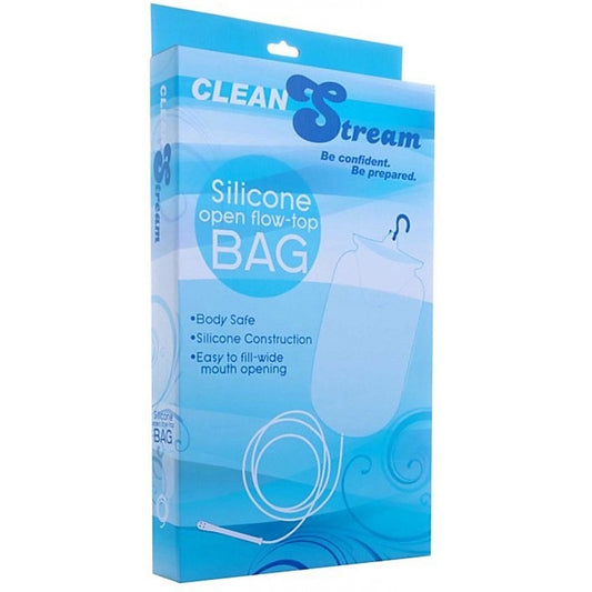 CleanStream Silicone Open Flow Top Douche and Enema Bag - Enemas and Douches