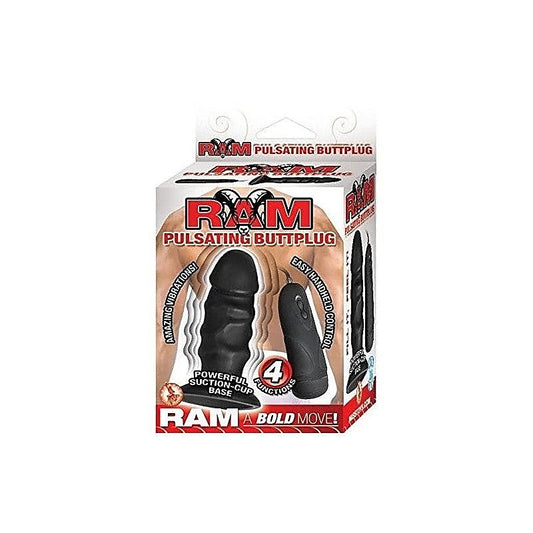 Ram Pulsating Buttplug Black - Butt Plugs