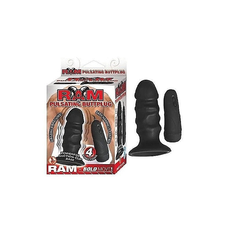 Ram Pulsating Buttplug Black by Nasstoys - Butt Plugs