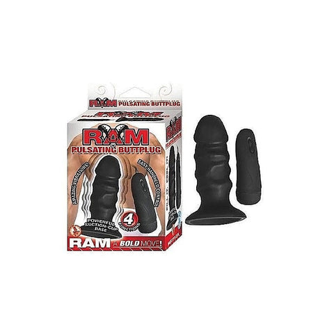 Ram Pulsating Buttplug Black by Nasstoys - Butt Plugs