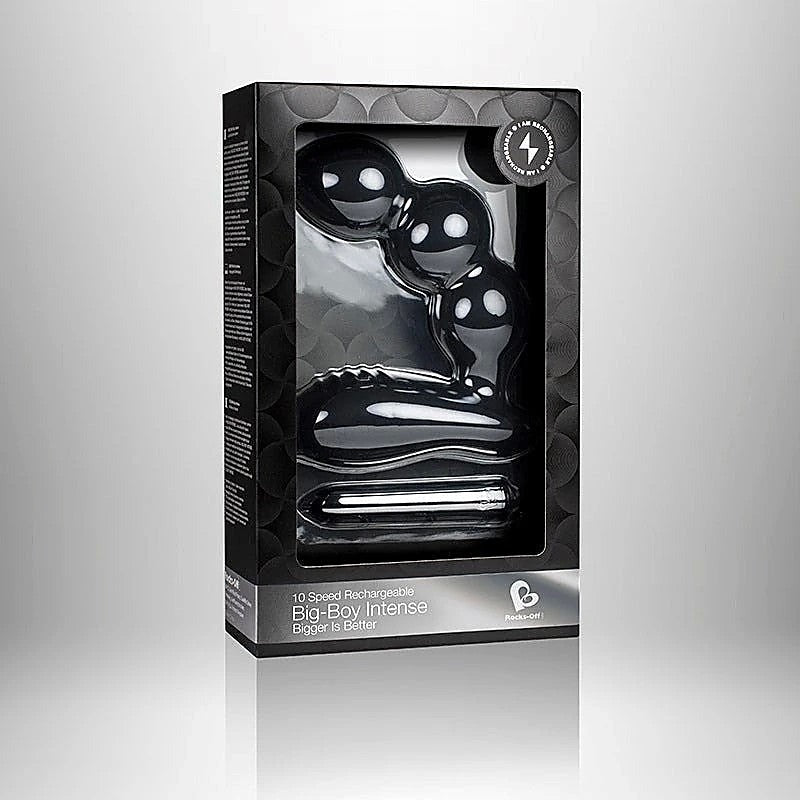 Big Boy Intense Black Prostate Massager by Rocks Off - Prostate Toys