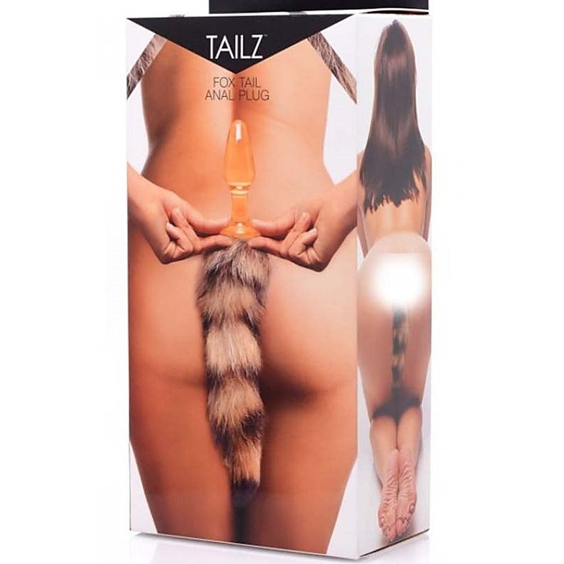 Faux Fox Tail Glass Anal Plug - Glass Sex Toys