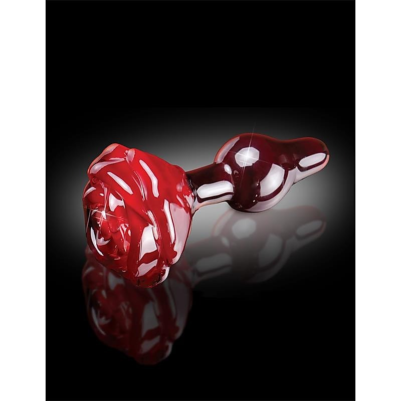 Icicles No 76 Rose Shape Glass Butt Plug by Pipedream - Glass Sex Toys