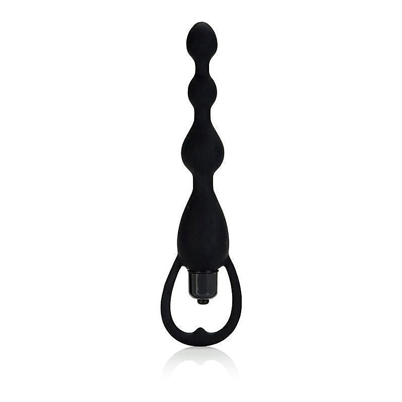 Silicone Vibrating Pleasure Anal Beads by California Exotics - Anal Beads and Balls