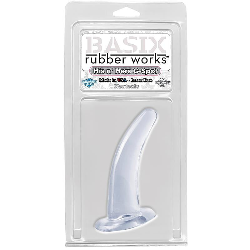 Basix His and Hers G-Spot Plug Clear by Pipedream Products - Pussy And Clit Toys