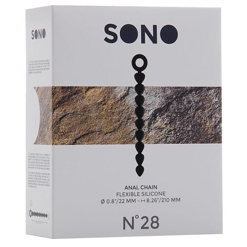 SONO No. 28 Anal Chain Black - Anal Beads and Balls