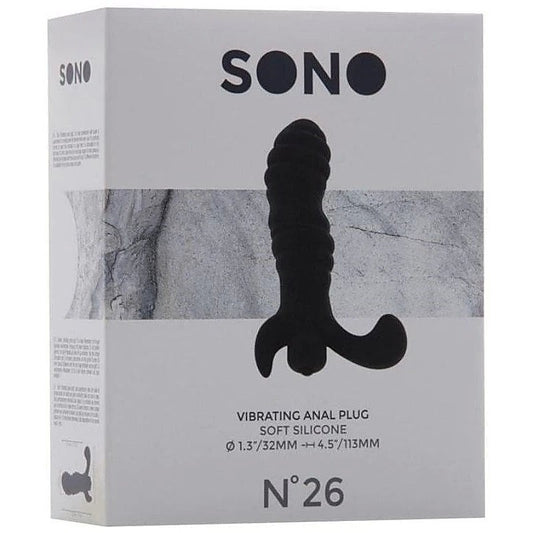 SONO No. 26 Vibrating Anal Plug Black - Anal Vibrators
