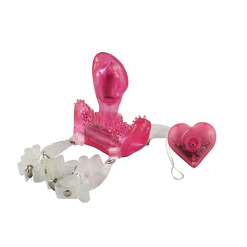 Hearts & Flutter Vibrating Strap On by Aphrodisia - Strap On Sextoys
