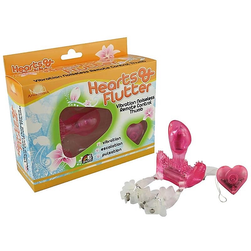 Hearts & Flutter Vibrating Strap On by Aphrodisia - Strap On Sextoys