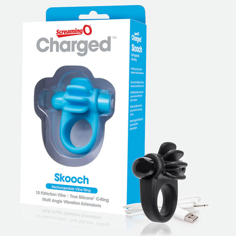 Charged Skooch 10 Functions Vibrating Mens Cock Ring - Vibrating Cock Rings