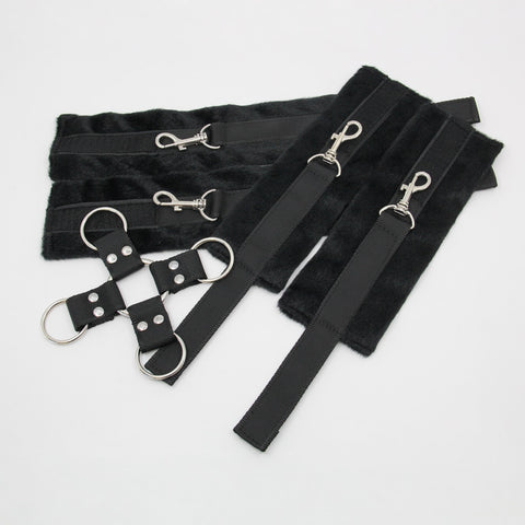 Berlin Baby PU Hog Tie Cross Shackle Piece - Cuffs And Restraints