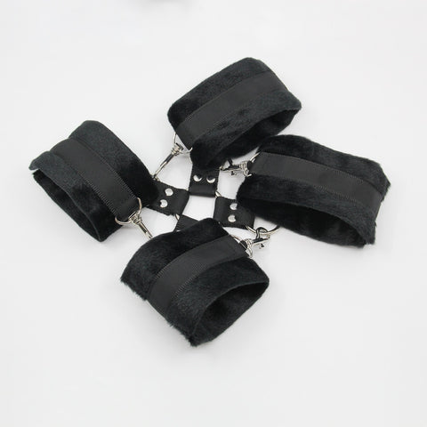 Berlin Baby PU Hog Tie Cross Shackle Piece - Cuffs And Restraints