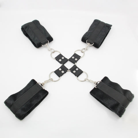 Berlin Baby PU Hog Tie Cross Shackle Piece - Cuffs And Restraints