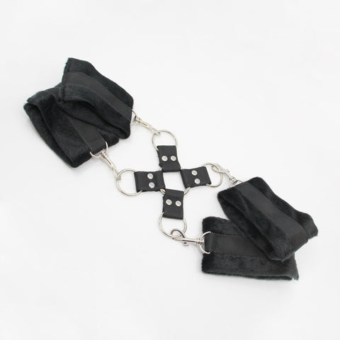Berlin Baby PU Hog Tie Cross Shackle Piece - Cuffs And Restraints