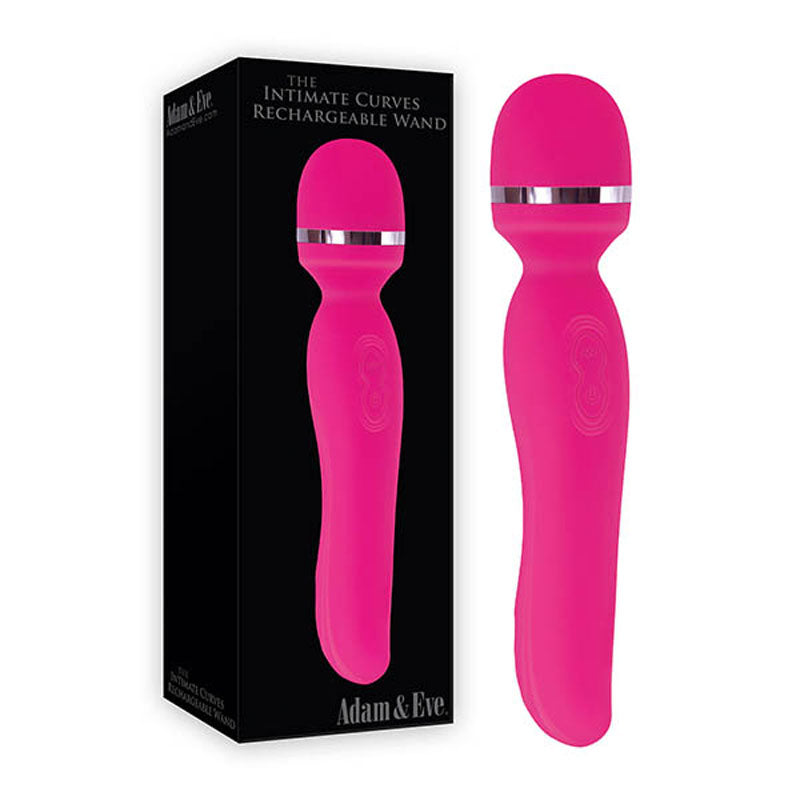 Adam and Eve Intimate Curves USB Rechargeable Vibrating Body Wand Pink Body Wands