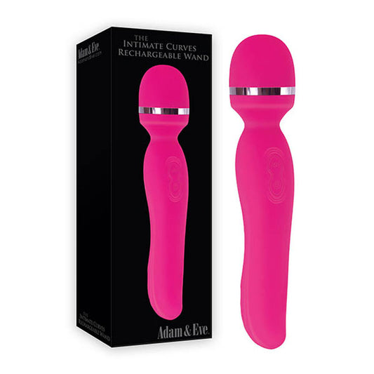 Adam and Eve Intimate Curves USB Rechargeable Vibrating Body Wand Pink - Body Wands