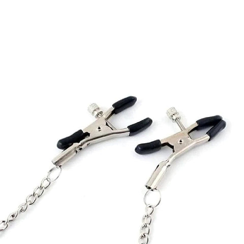 Breast Teasing Metal Collar & Peg Clamps by BDStyle - Collars and Leads