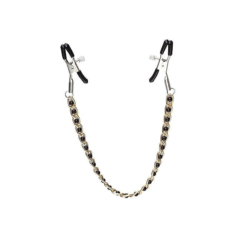 High Beam Nipple Clamps & Chain by BDStyle - Breast and Nipple Toys