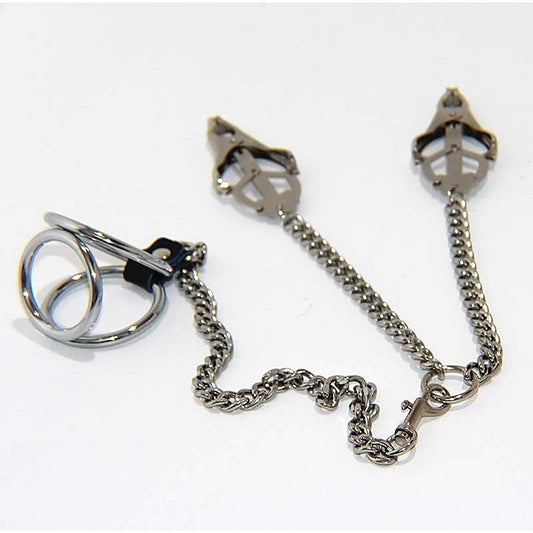 Welled Up Clover Clamps & Cock Ring - Breast and Nipple Toys