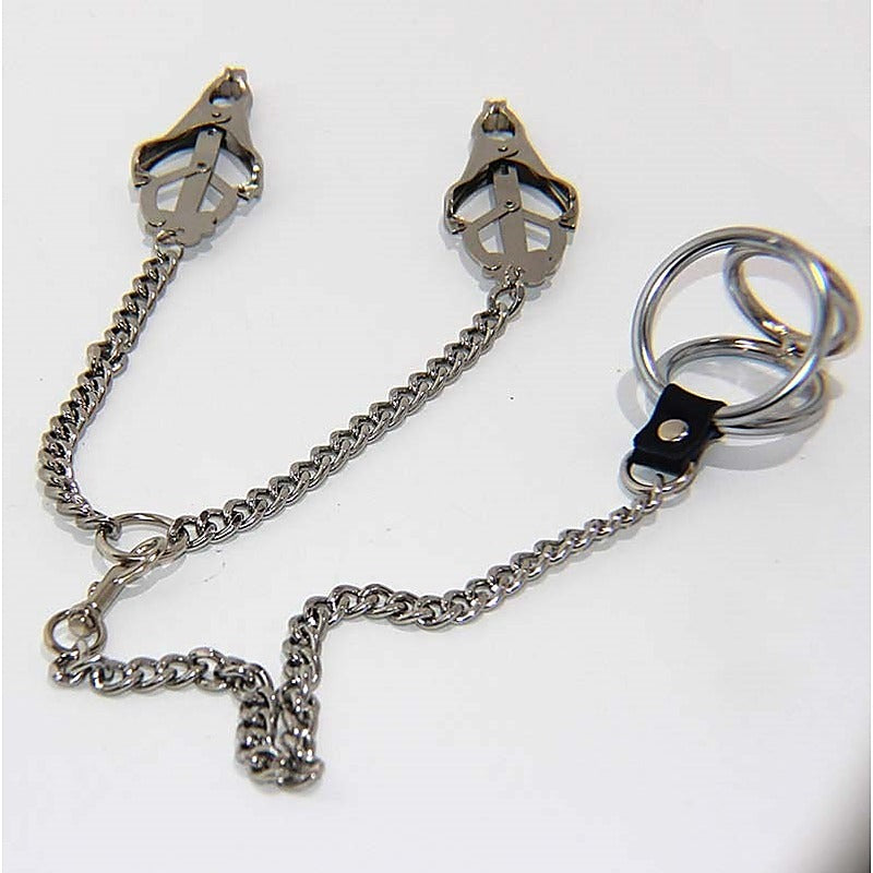 Welled Up Clover Clamps & Cock Ring by BDStyle - Breast and Nipple Toys