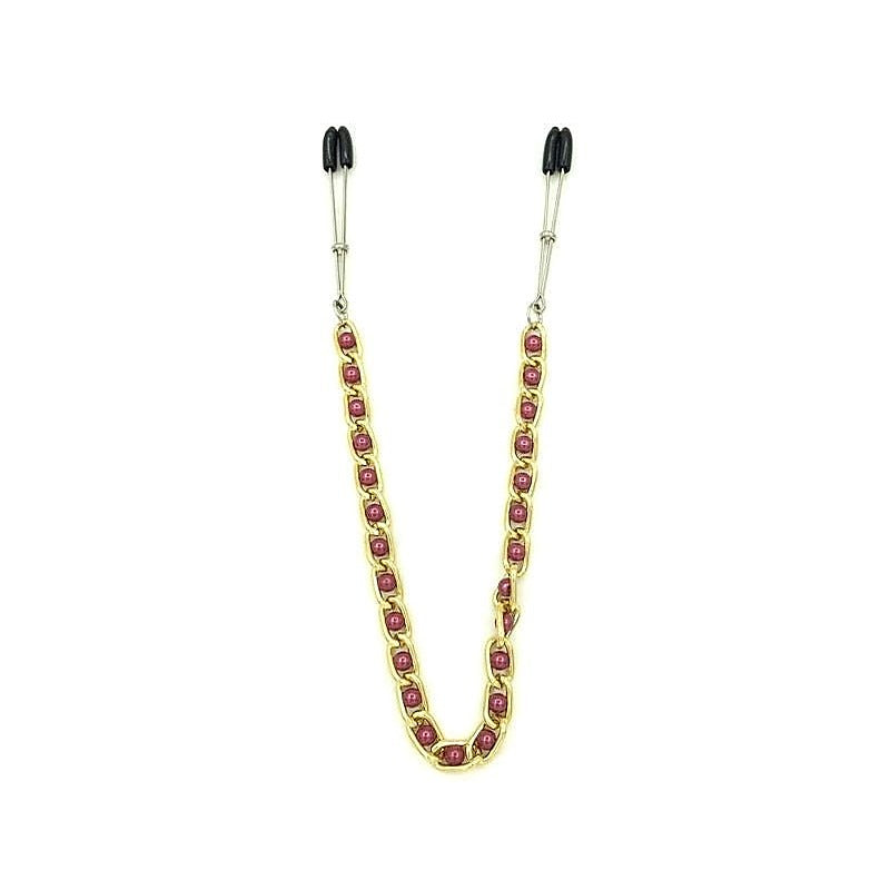 Tweezer Nipple Clamps with Connecting Chain by BDStyle - Breast and Nipple Toys