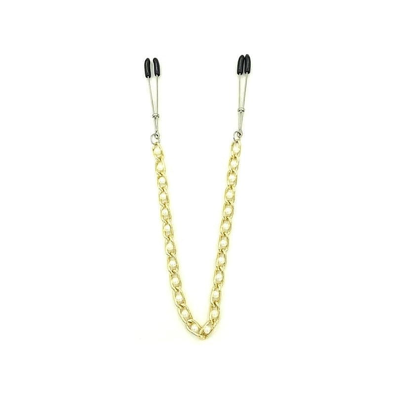 Tweezer Nipple Clamps with Connecting Chain by BDStyle - Breast and Nipple Toys